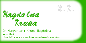 magdolna krupa business card